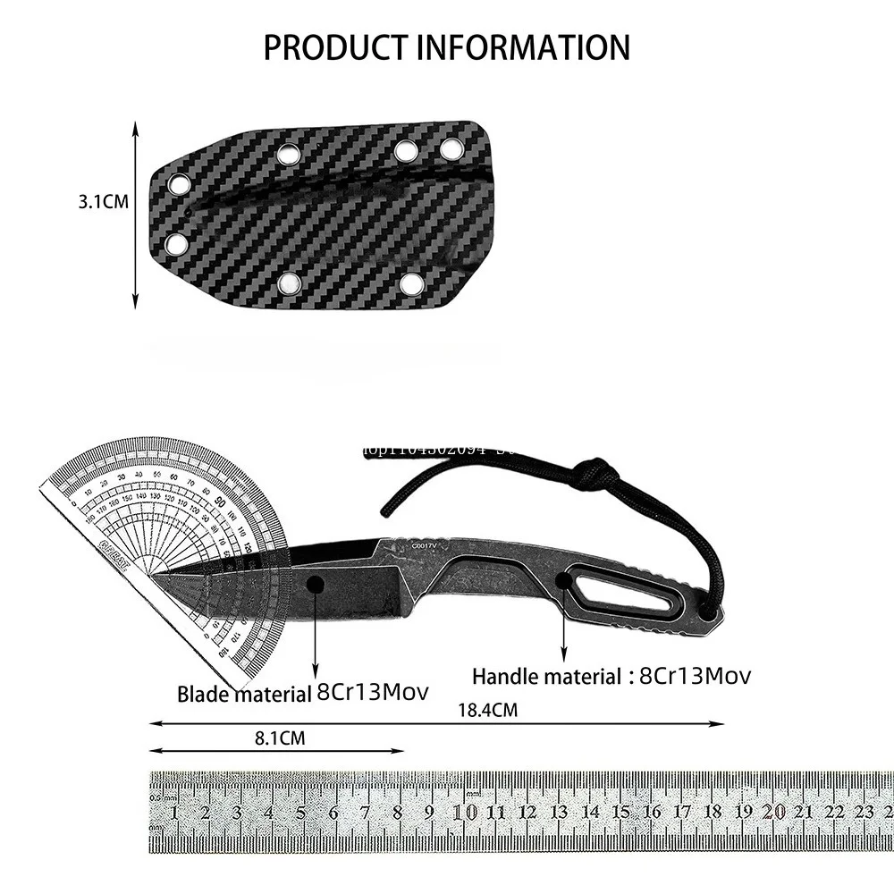 Portable Camping Fishing EDC Multitools Lightweight Outdoor All Steel Fixed KnifeDaily Cutter Jungle Adventure Climbing Knives