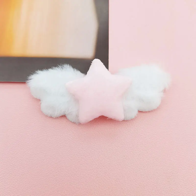 20 Stück Herz-, Stern- und Engelsflügel-Applikationen, gepolstert, zum Selbermachen, für Haarspangen und Hüte, süße Flügel-Accessoires, Aufnäher – Detail 5