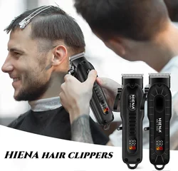 HIENA-cortadora de pelo inalámbrica, máquina profesional para cortar el pelo, con batería potente de 1200mah, para barbero
