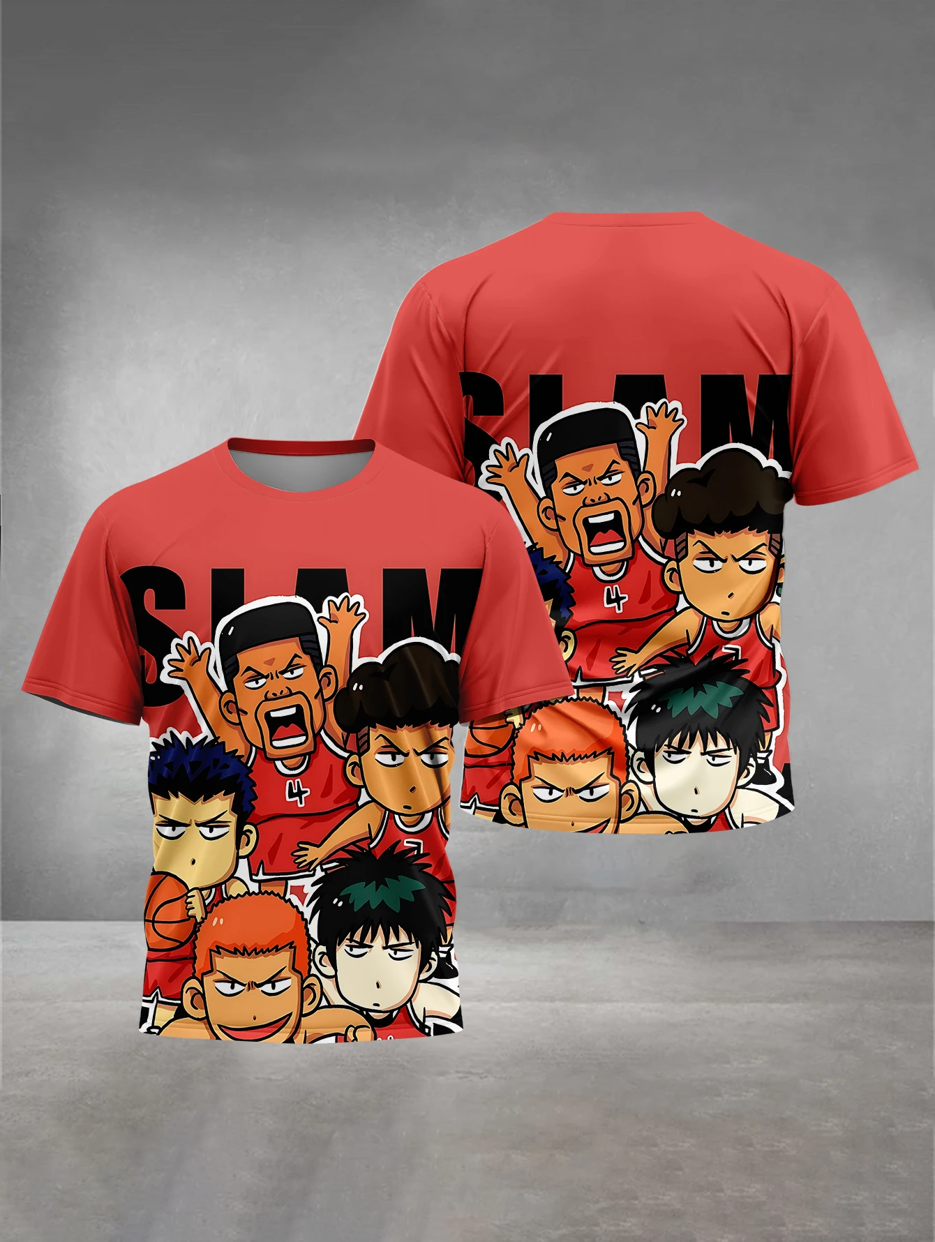 T-Shirt Slam Dunk imprimé en 3D pour enfant, vêtement d'extérieur pour garçon et fille de 5 à 14 ans