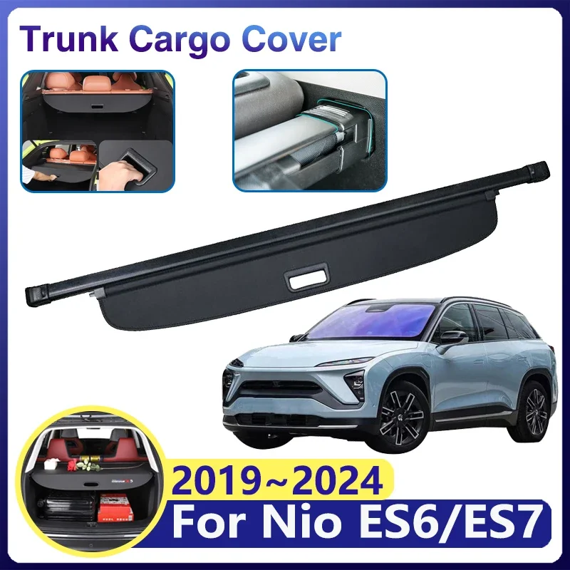 

Car Trunk Curtain for Nio ES6 ES7 EL6 EL7 Accessories 2019~2024 2023 Rear Boot Tray Luggage Storage Cover Shelter Security Shade