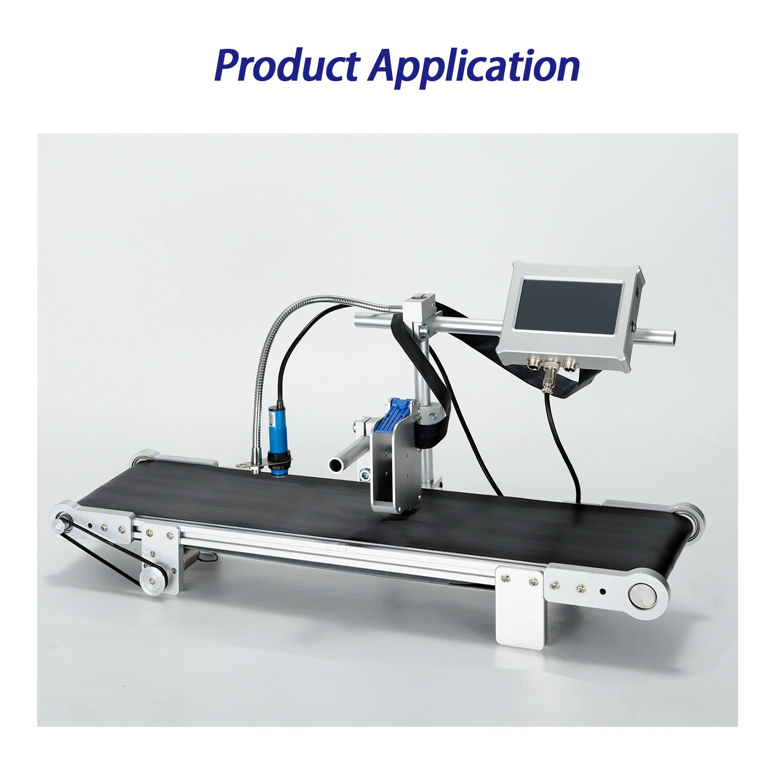 EURANNIT 60CM Wide MINI Conveyor Belt Aluminum Alloy Adjustable Speed Conveyor Belt Thermal Inkjet Printer Conveyor Accessories