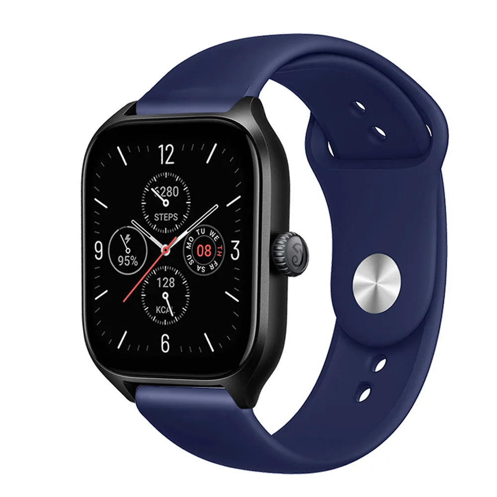 Ремешок 20 мм 22 мм для Amazfit GTS 4 3 2 2e Mini BipLite GTR 4 3 3-Pro 2 stratos 2 3 Спортивный силиконовый браслет Amazfit Bip Ремешок для часов