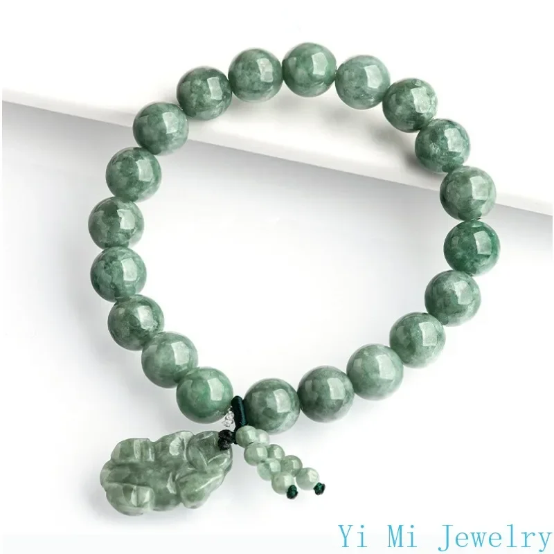 

New Burmese Jade Pixiu Bracelets Chinese Green Gemstones Women Real Bracelet Jewelry Natural Jadeite Bead Accessories Designer