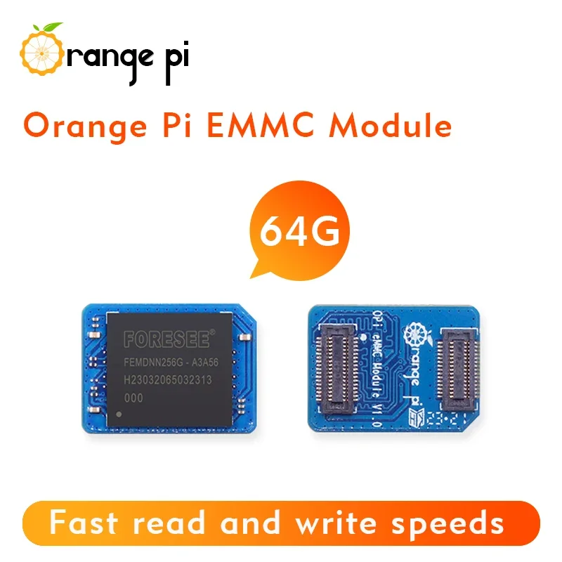 Orange Pi 64GB EMMC Module with Fast Read and Write Speeds for OPI 5 Plus Development Board New