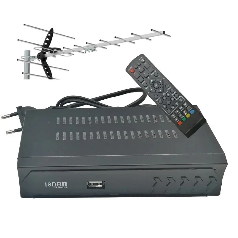 Digital Decoder 1080P HD ISDB-T Set Top Box Terrestrial Satellite TV Receiver Tuner For Chile Brazil Peru Receptor FTA TV BOX