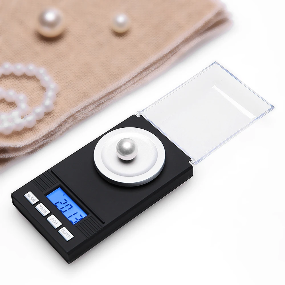 

Digital Milligram Pocket Scale 50g / 0.001g High Precision Mini Gold Jewelry Lab Carat Powder Gram Scale