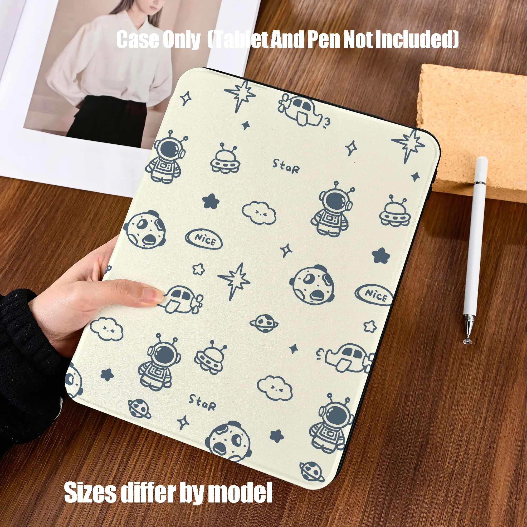 Shockproof TPU Tablet Protective Case with Pencil Holder Auto Sleep Wake for Apple /Samsung/Xiaomi/Redmi/Huawei/Honor
