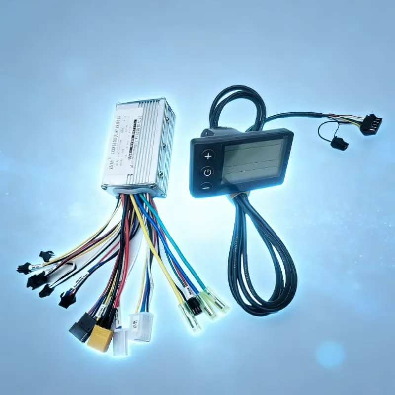 Controlador sin Escobillas para Bicicleta Eléctrica 24-48V 250-350W MAX20A con Pantalla LCD S866, Freno E-ABS, PAS, Faro, Bocina y Autoaprendizaje