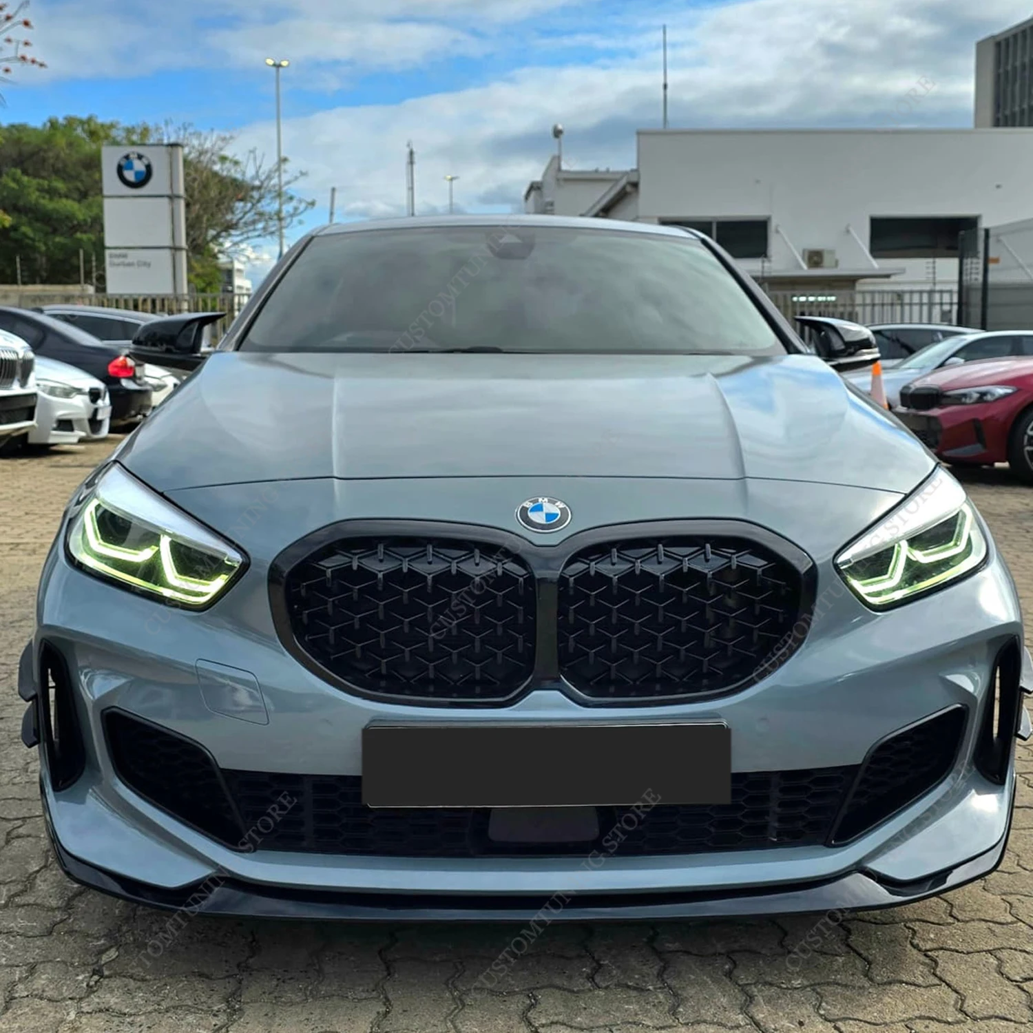 For Bmw F40 MP OEM Style Front Bumper Lip Spoiler Splitter Diffuser Cover Guard 128ti M135i M Sport 2019-2024 Tuning