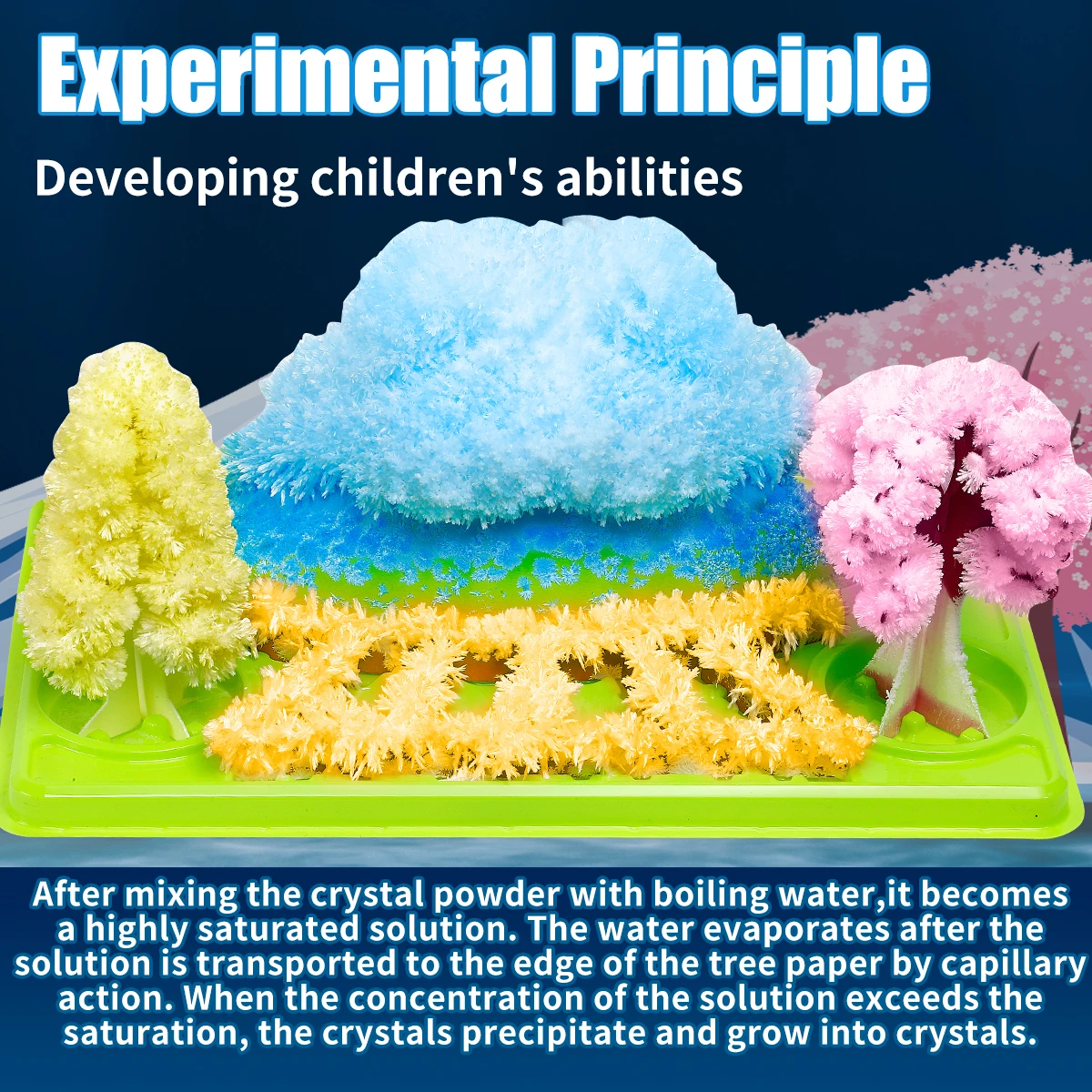 مجموعة تزايد الكريستال التعليمية للعلوم (نمط المناظر الطبيعية الخلابة) - لعبة تعليمية، هدية مثالية للعطلات والعام الجديد (عيد الميلاد/الهالوين)