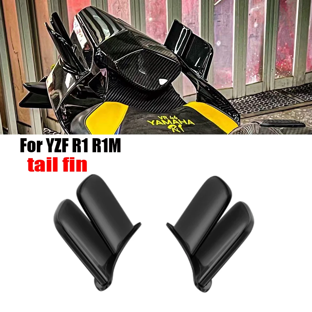 

For Yamaha YZF R1 R1M 2015 -2024 NEW Motorcycle accessories abs Fairing Fixed rear tail fin rwing r1 Spoiler Winglet tail Wing