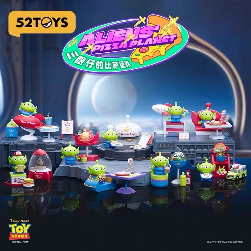 

Аутентичные Disney Pixar Alien Pizza Planet, милая глухая коробка, украшение для рабочего стола, аниме-сюрприз, игрушка, подарок для девочки
