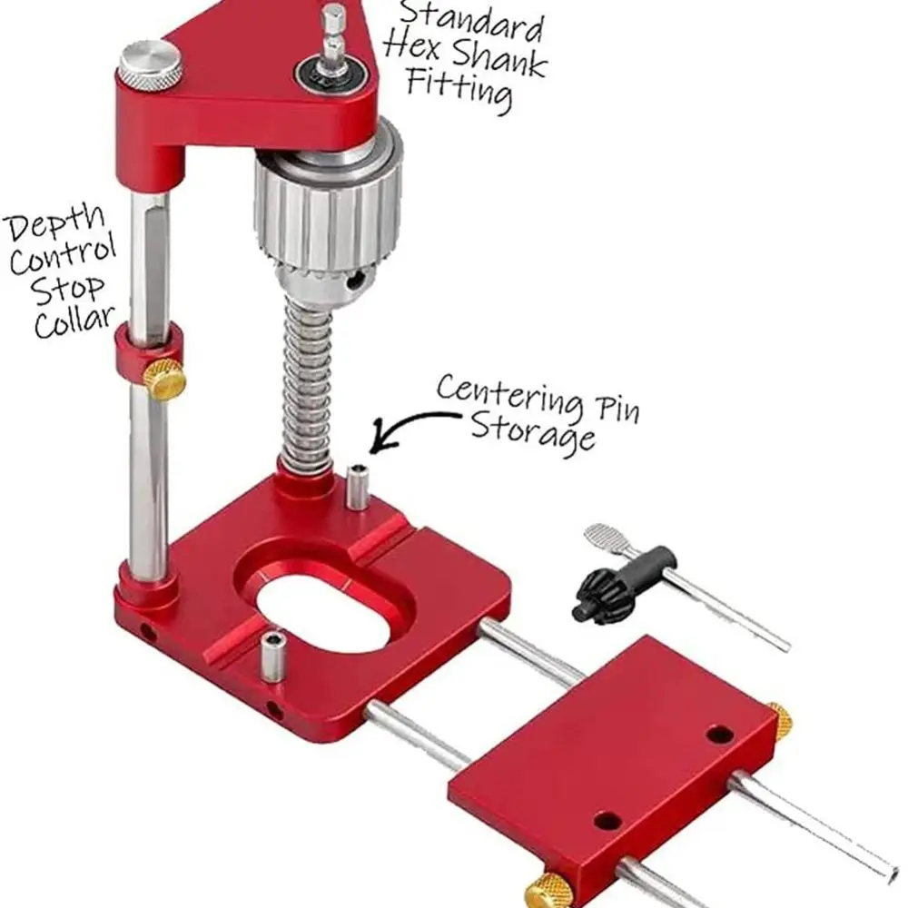 Professional Drill Guide Locator Portable Accuracy Measuring Tool Aluminum Alloy Puncher For Wood Crafting Tasks