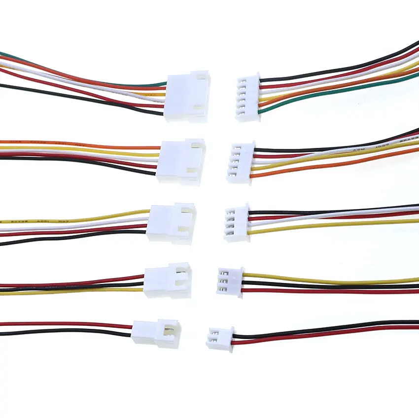 YxuXi 1/2/5 Pairs XH2.54 2/3/4/5/6 Pin Pitch 2.54mm Connector Wire Male Plug Female Jack Socket 15cm 26AWG Connecting Cable