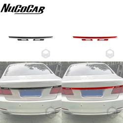 For BMW 7 Series F01 2009-2014 Carbon Fiber Rear Trunk Panel Trim Sticker Cover Car Exterior Accessories Decorative Stickers