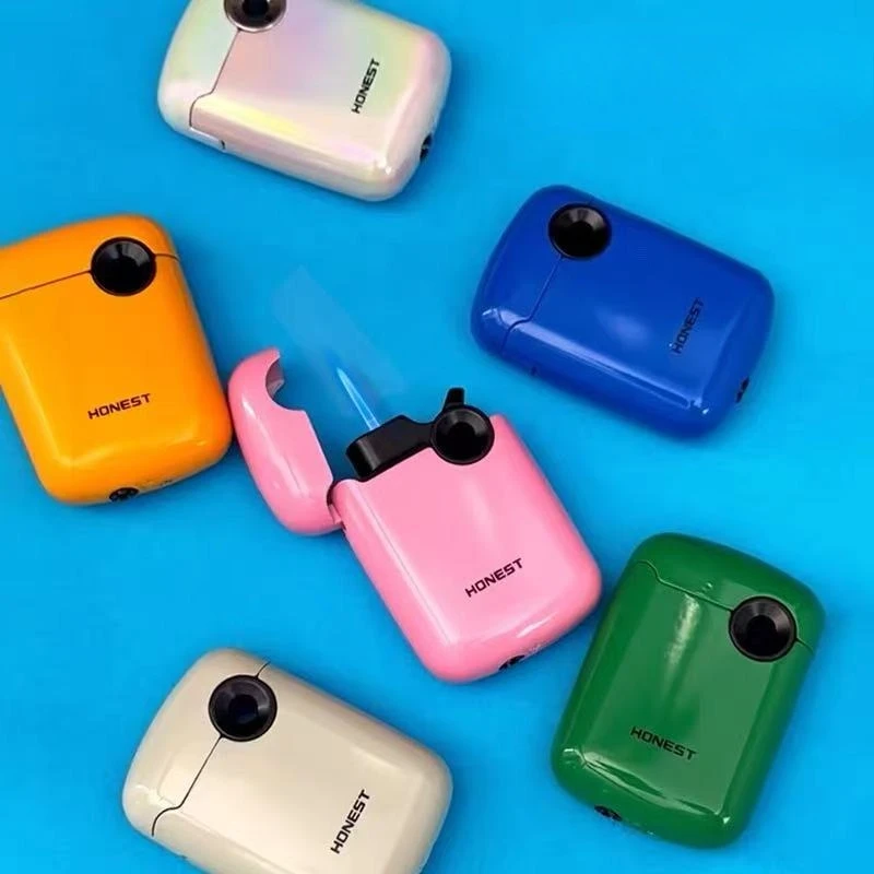 Briquet miniature HONEST 2026, mignon, en métal, coupe-vent, torche turbo, rechargeable au butane, accessoires pour fumeurs, cadeau pour femmes