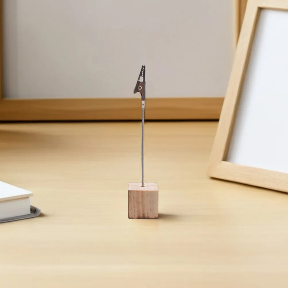 24 Pcs Notepad Memo Holder for Desk Office on Cube Base Place Card Stand Picture