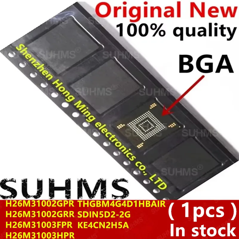 (1 peça) 100% Novo H26M31002GPR H26M31002GRR H26M31003FPR H26M31003HPR THGBM4G4D1HBAIR SDIN5D2-2G KE4CN2H5A BGA