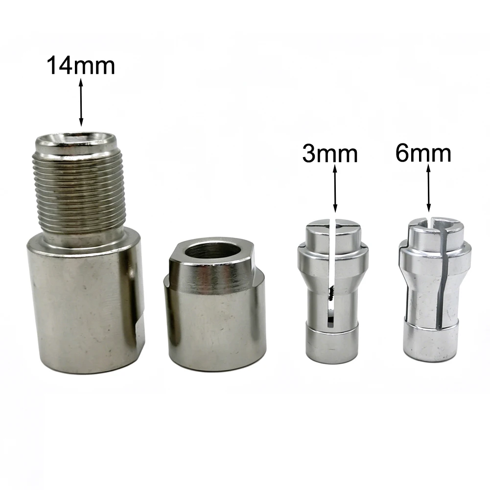 1pc 3/6mm Angle Grinder Modified Adapter To Straight Grinder Chuck For Electric Angle Grinder Power Tool M10 14mm 5/8-11