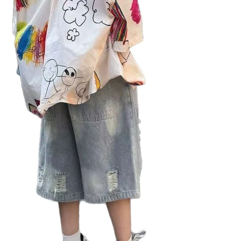 

2026 Summer New Arrival Korean Style Boys Fashion All-Match Denim Shorts Casual Comfortable Breathable Kids Jeans Shorts