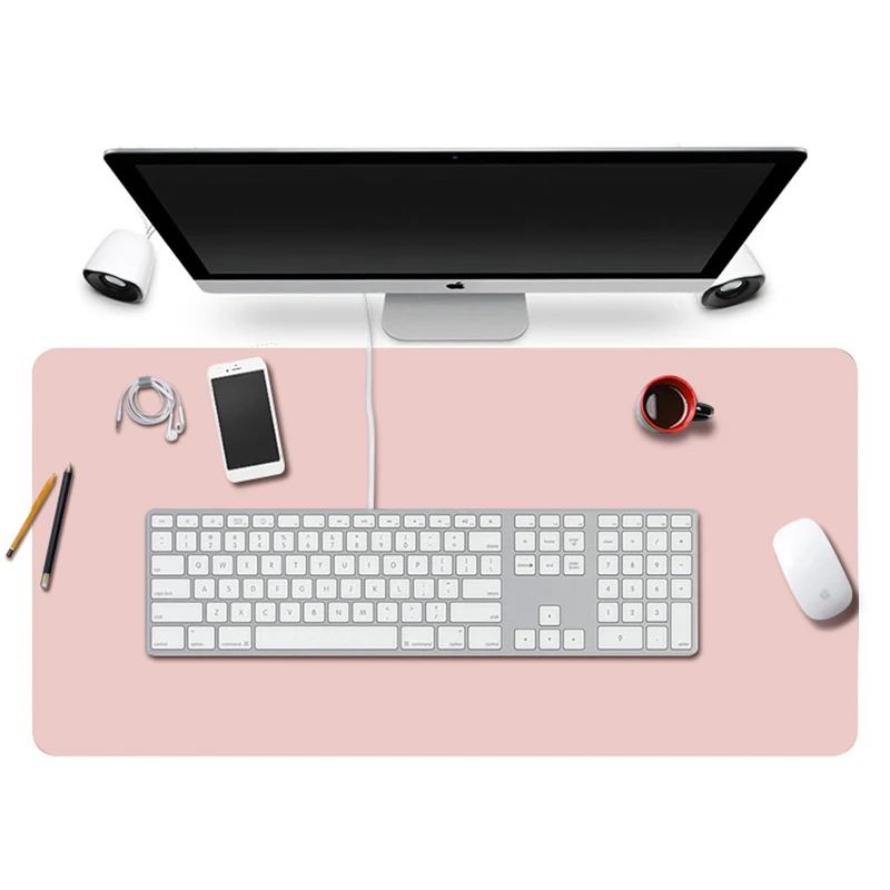1pc Large Size 600*300mm Office Desk Protector Mat PU Leather Waterproof Mouse Pad Desktop Keyboard Desk Pad Gaming Mousepad