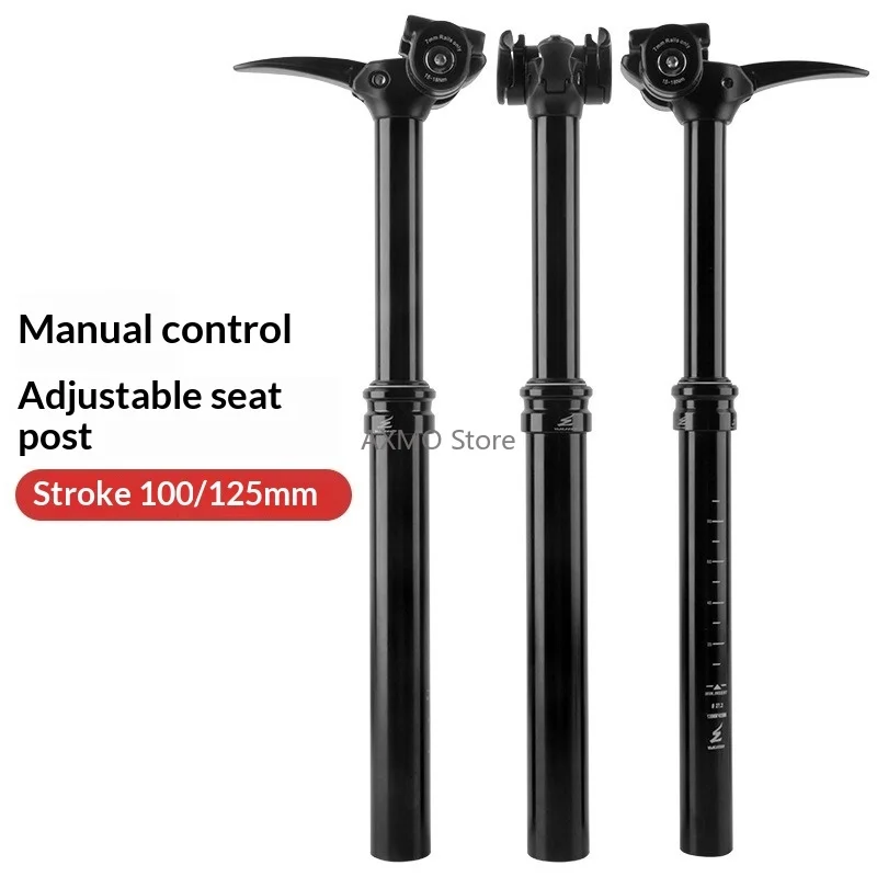 

Регулируемый подседельный штырь MTB 100/125 мм, дорожный подседельный штырь для горного велосипеда 27,2 30,9 31,6 мм, телескопическая капельница для велосипеда, велосипедные детали