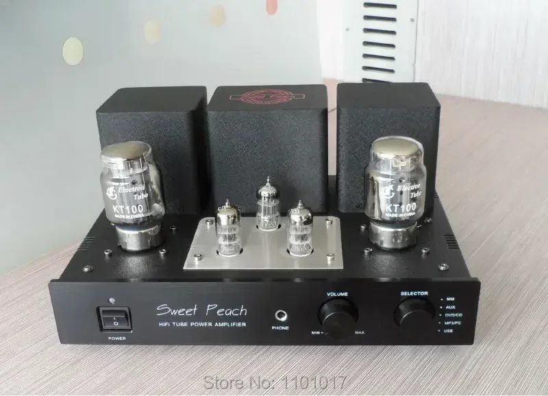 XiangSheng Sweet Peach SP-KT88 Ламповый усилитель HIFI EXQUIS Bluetooth 5.1 Triode USB DAC MM Phono Наушники EL34 ламповый усилитель SPKT88