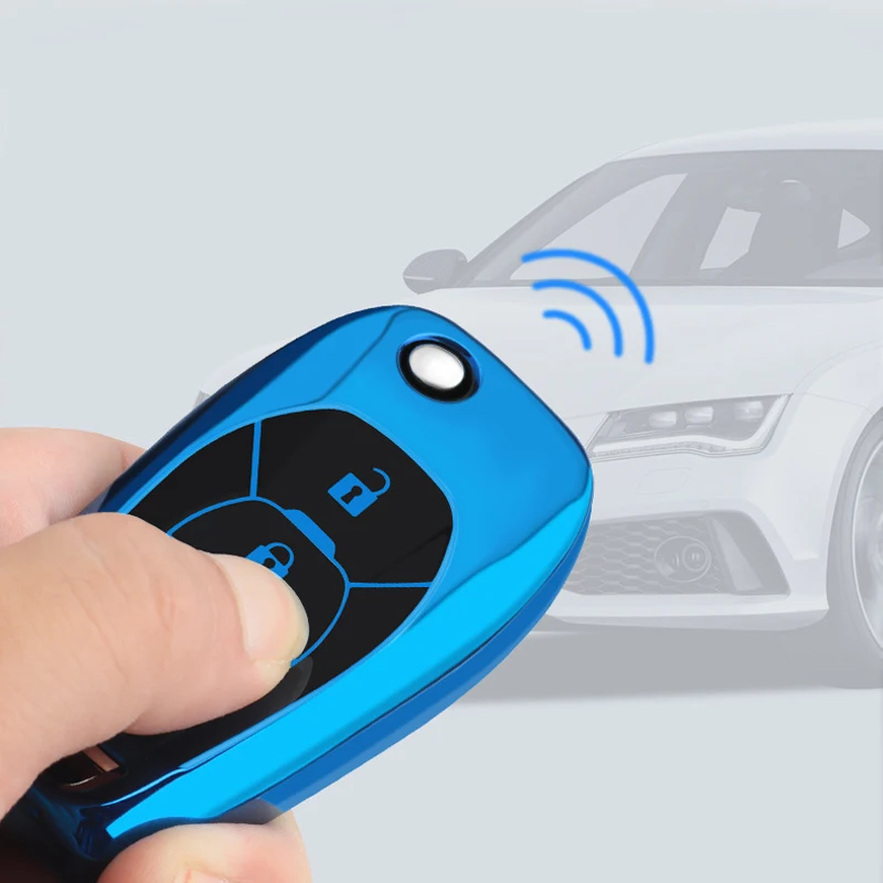 Soft TPU Folding Car Key Covers Case Fob Shell For chevrolet Spark Sonic Camaro Volt Bolt Trax Malibu Cruze Keychain Productor