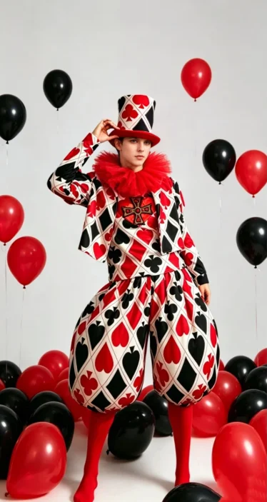 Clown-Zirkus-Club-Bühnenkostüm für Straßenparaden, hochwertige Maßanfertigung, Party- und Karnevalsoutfits – Detail 3