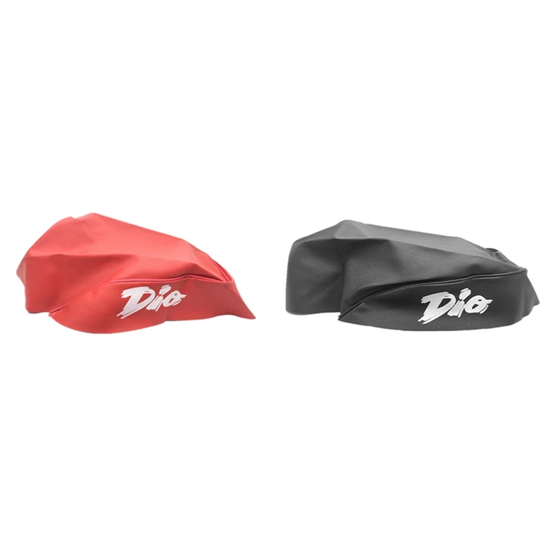 

2 PCS Motorcycle Seat Cover Imitation Leather Seat Cover For Honda DIO AF17/AF18 Motorcycle Modification, Red & Black