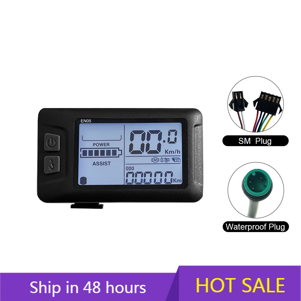 

POWER LEAPEbike EN05 Display Control 24/36/48V Speedometer Wired SM/Waterproof Plug with USB Electric Bicycle Accessories LCD-EN