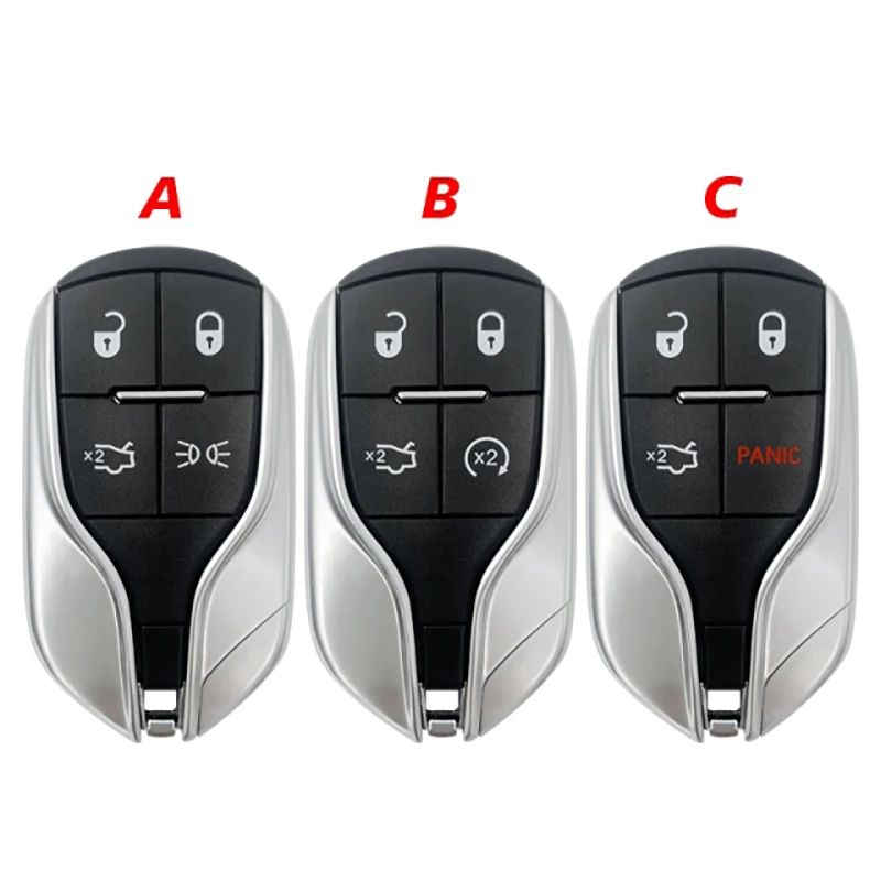 Remote Smart Car Key Shell For Maserati President Ghibli Quattroporte Levant Replacement Key Fob Case NO Logo