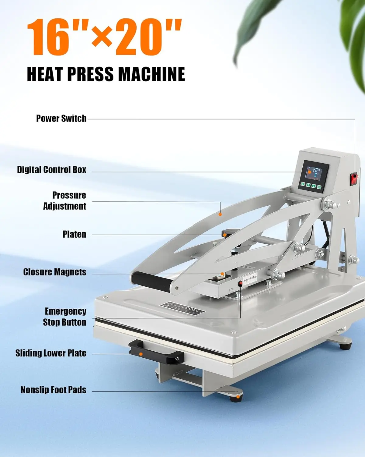 CREWORKS Auto Open Heat Press Machine, 16