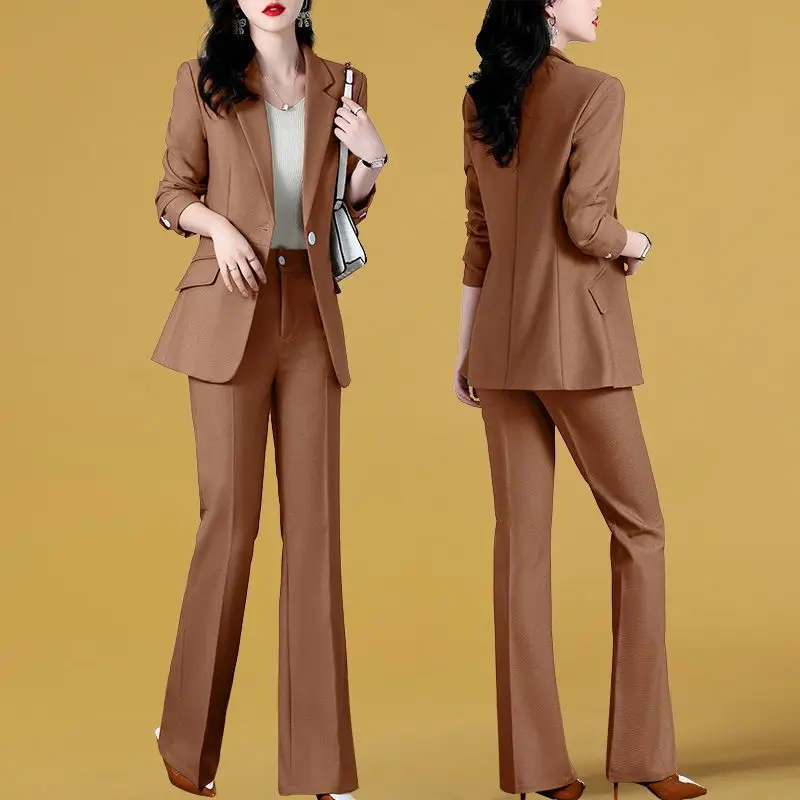 3-G22  Pants two-piece suit high-end spring clothes 2023 new women's clothing fashitemperament spring and autumn professional su