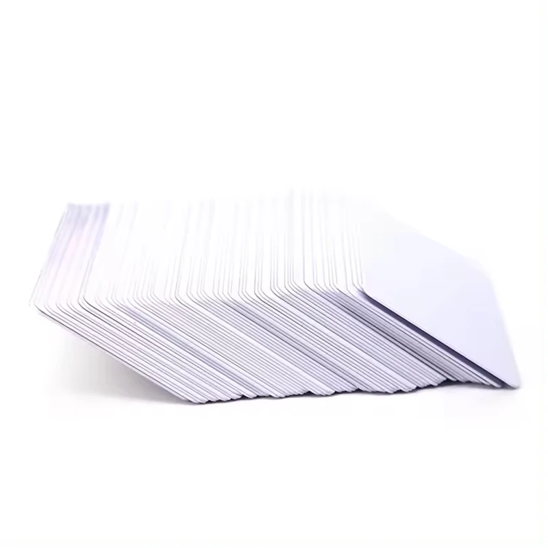 100 pcs/Lot 86x54x76mm White Blank PVC Plastic Cards Without Chip for Zebra ID Card Printer