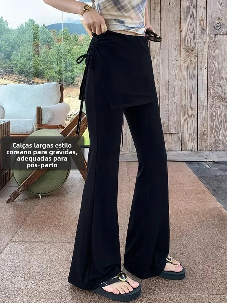 pantaloni-a-zampa-di-elefante-da-maternita-casual-con-coulisse-laterale-pieghettati-con-inserti-per-uso-esterno-lunghi-in-cotone-e-poliestere-primavera-autunno-nuovo-stile