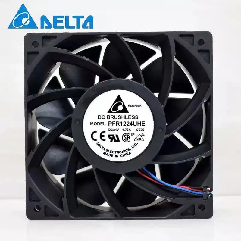 Für Delta Electronics PFR1224UHE CE75 DC 24V 1,75A 120x120x38mm 3-Draht-Server-Kühlerlüfter