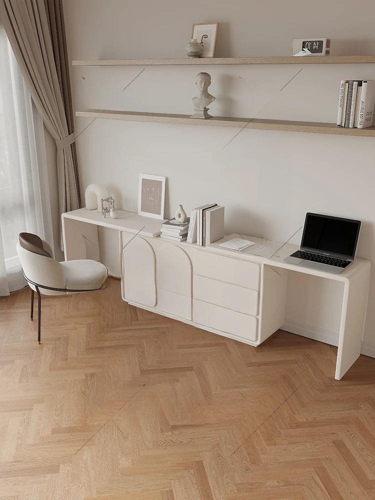 French double desk living room large desk modern minimalist corner computer desk reading table