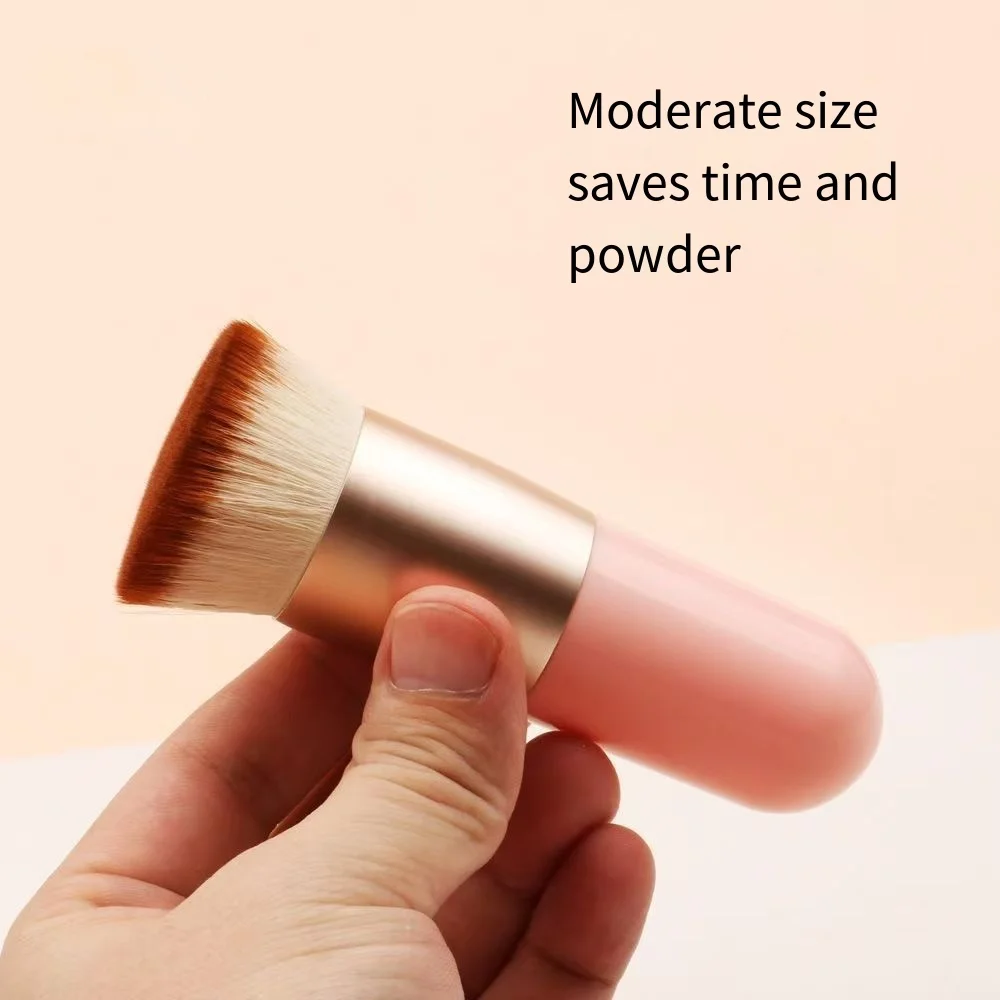 Pincel de maquiagem para base, tamanho grande, cabo curto, sem marcação, corretivo, creme bb, pequeno cais de gordura, cabeça plana, ferramentas de beleza cosmética
