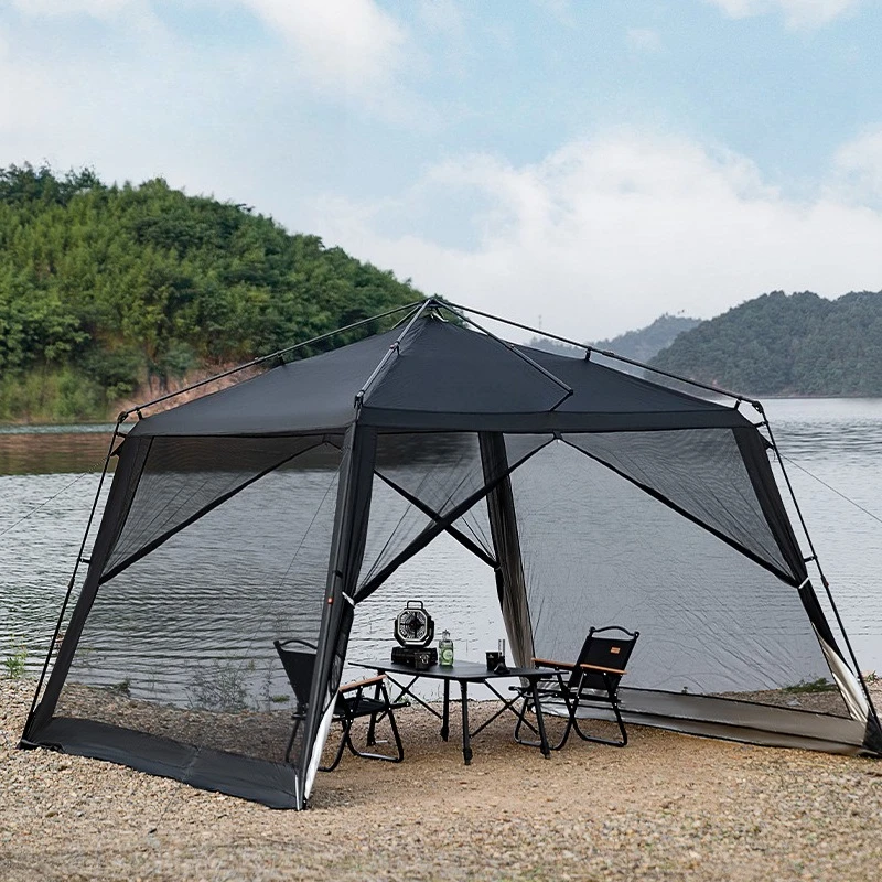 

Outdoor Pop Up Camping Tent Large Capacity Anti Mosquito Sun Shade Canopy Portable Fishing Park Shelter Tent