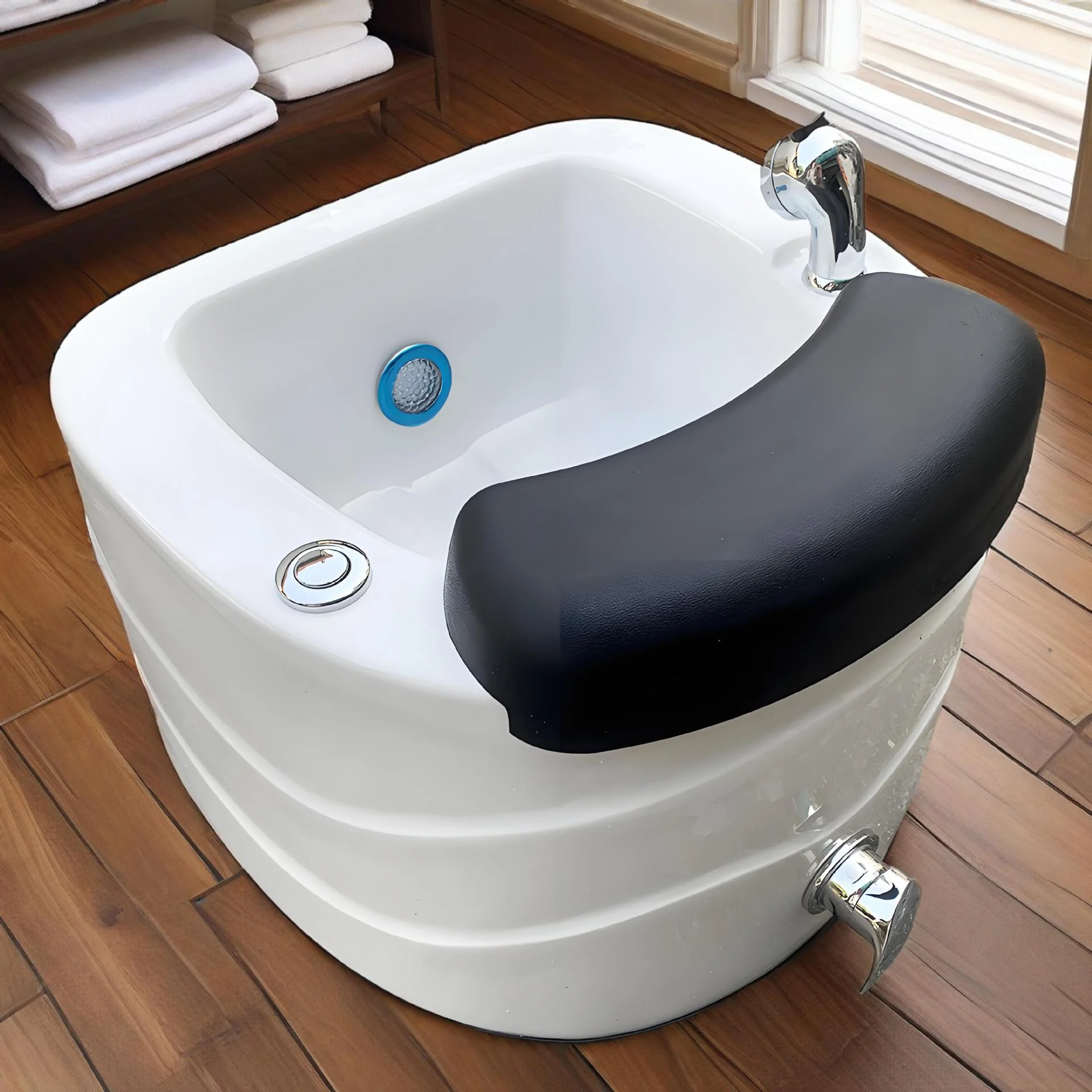 Multifunctional Foot Bath Basin With Colorful Light Foot Shower Massage Manicure And Pedicure Acrylic Surfing Foot Washing Bowl