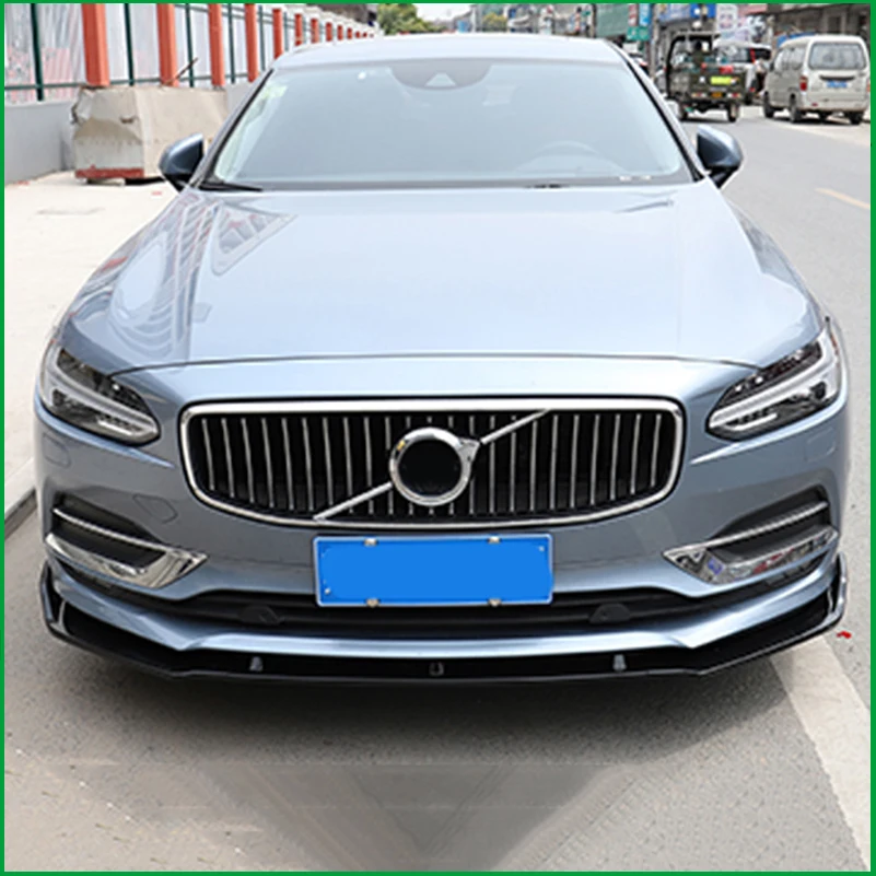 

For Volvo S90 2016-2019 Front Bumper Lip Diffuser Protector Spoiler Decorative Cover Trim Strip Car Styling Auto Accessories