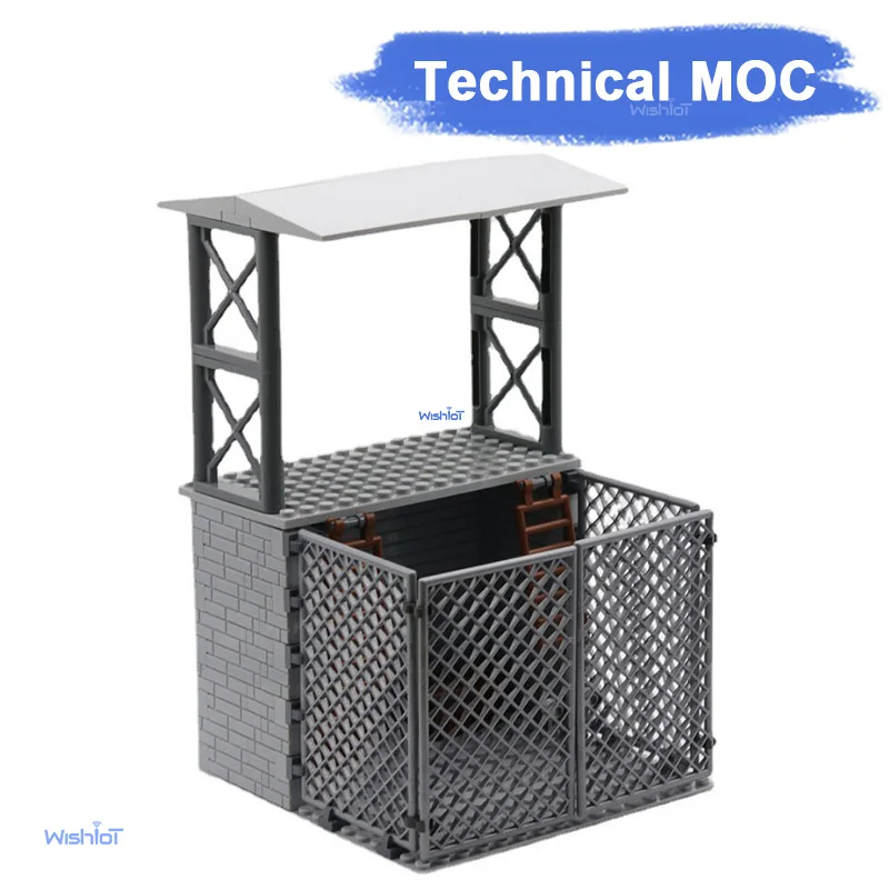 138Pcs Military Base Watchtower Building Blocks Army Guard Post Observation Tower Bricks Set MOC Construction Toys Gift For Boys