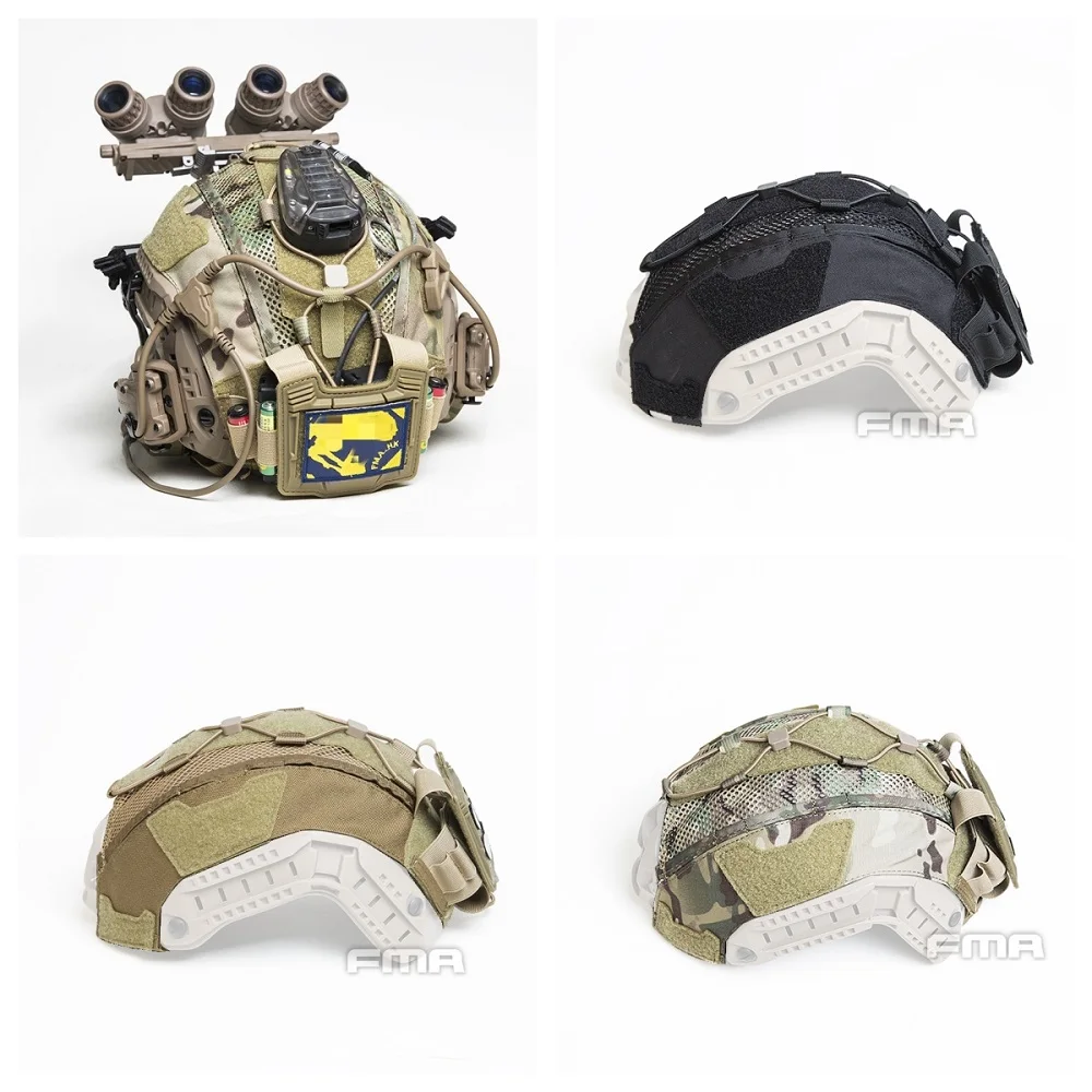 

Tactical Maritime Helmet Cover Multifunctional Battery Holder Balanced Pouch Bag Helmet Protective Cover TB1345 BK/DE/MC