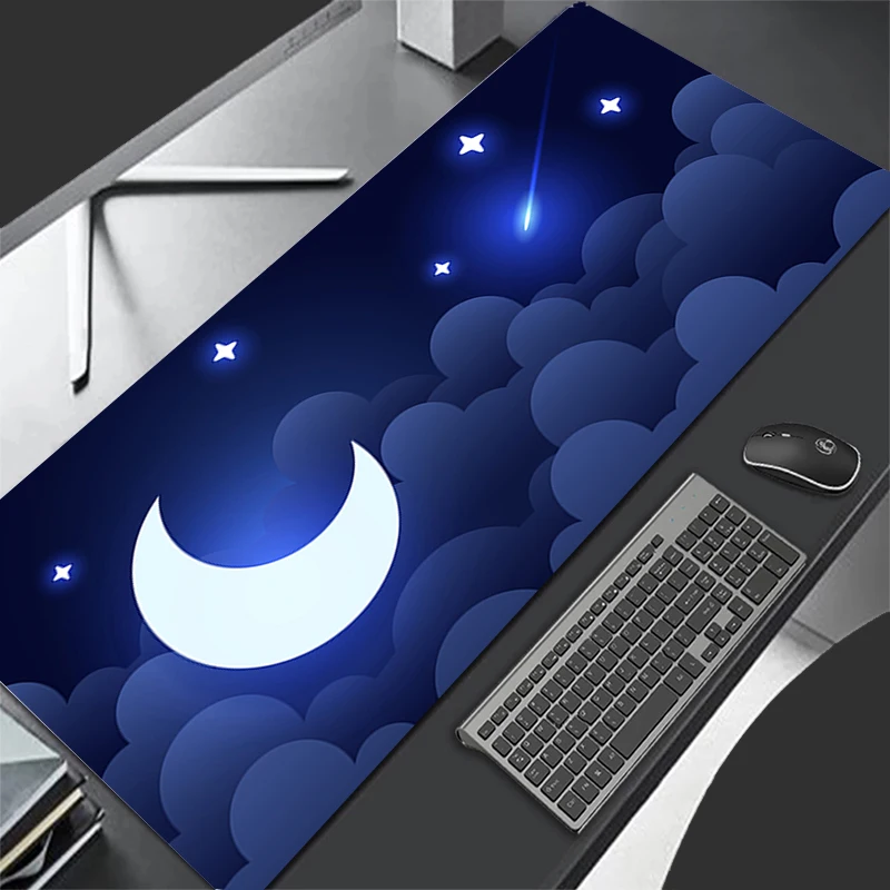 

Mousepad Pattern Game Pad Rubber Anime Mouse Pad PC Accessories Desk Mat Non Slip Office Table Mat Gamer Moon Star Keyboard Pad