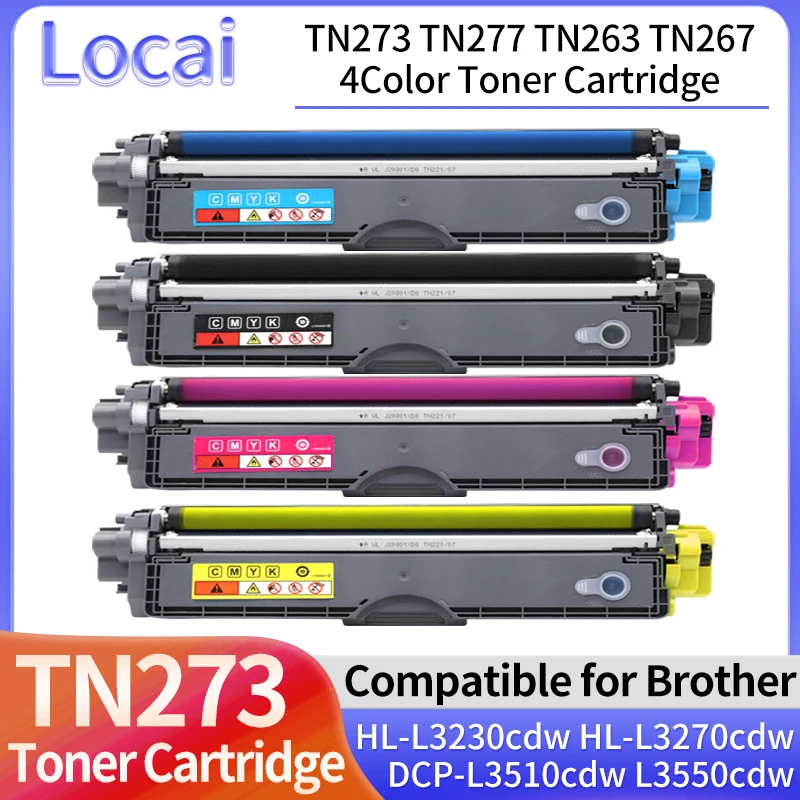 

Тонер-картридж TN273 TN277 TN263 TN267, 4 цвета, совместим с Brother MFC-L3710 L3730 L3750CDW L3770 HL-3210 L3270