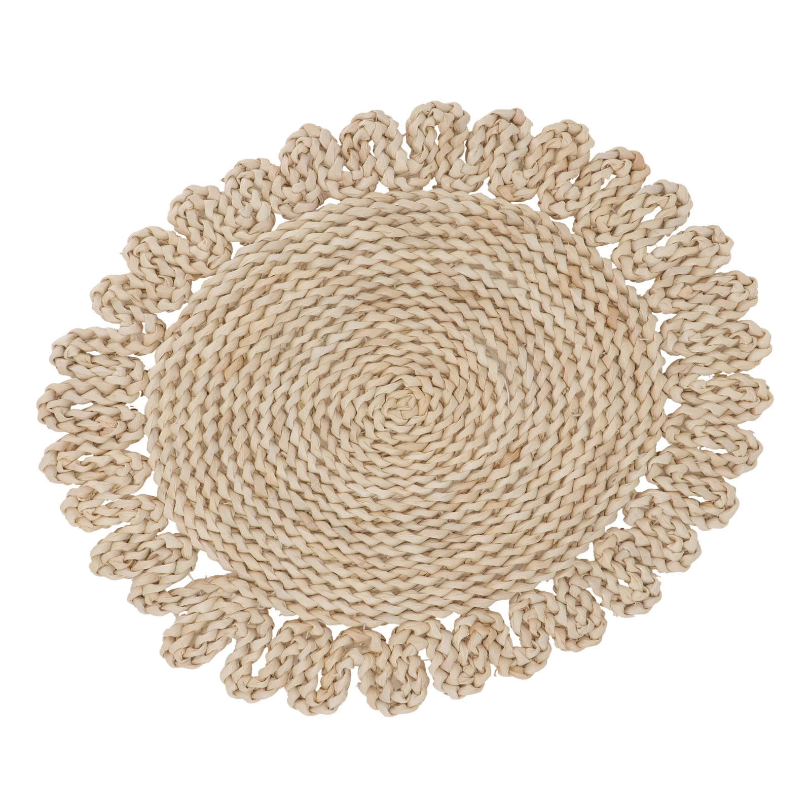 

Practical Grass Coasters Round Cup Pads Heat Insulation Mats Dinner H made Placemats Flower Shape Protect Table