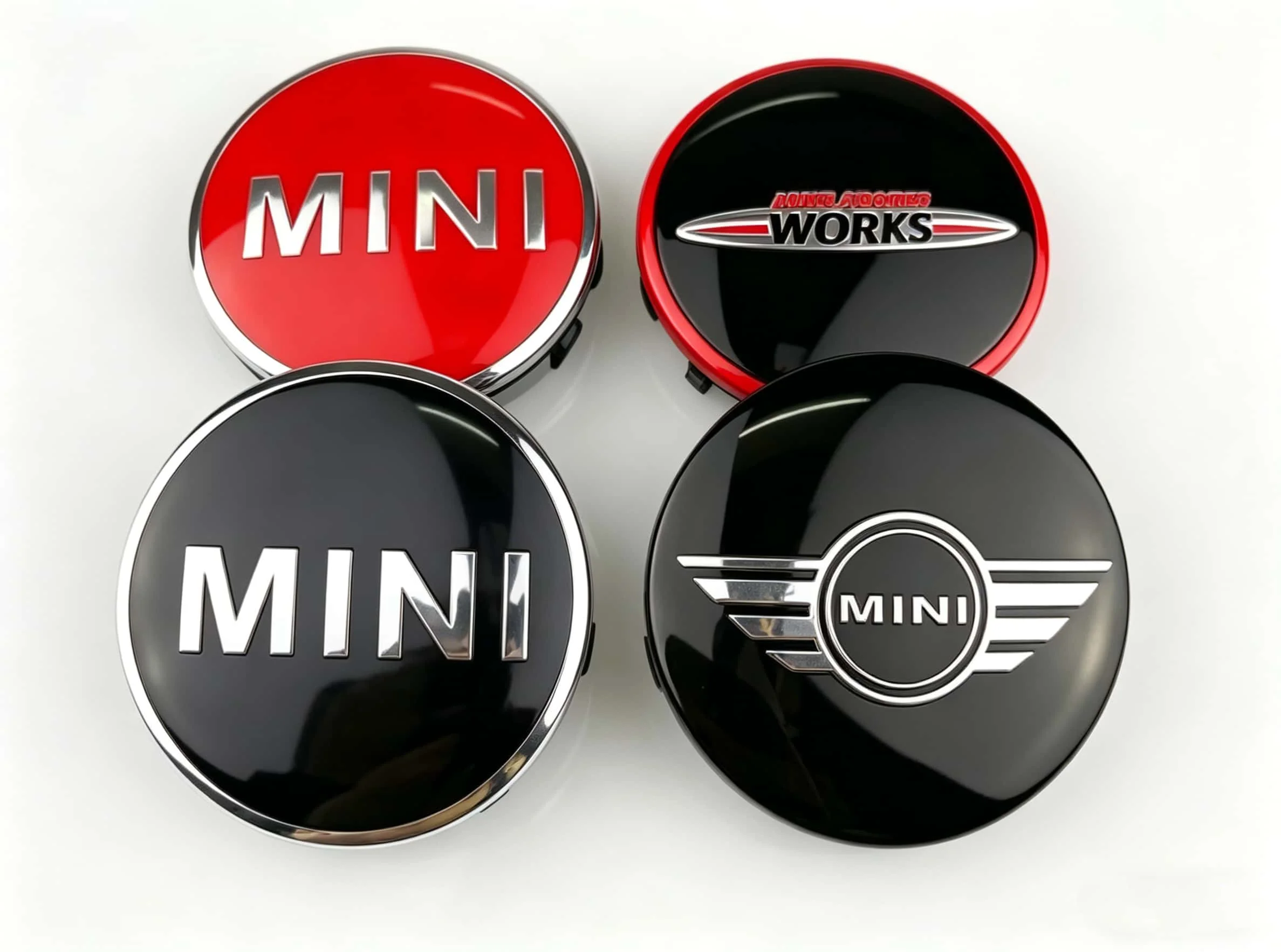 4 Tapas Nuevas de 56mm para el Centro de Rueda de Coche, Cubiertas de Llanta para MINI Cooper S Works JCW One+ R56 R60 R61 F54 F55 F56 F60, Accesorios para Coche