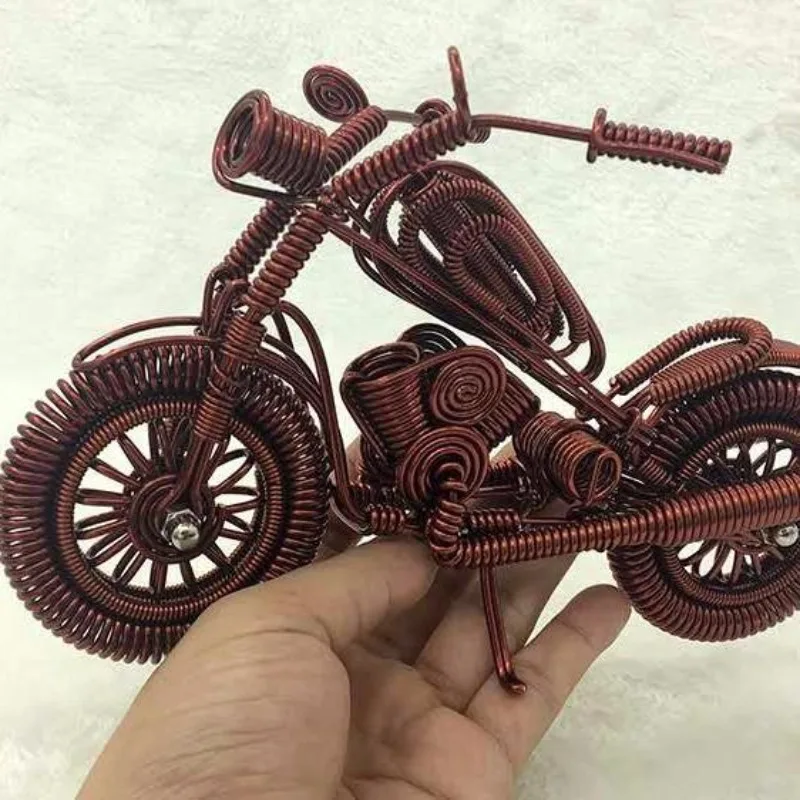 Motorcycle Aluminum Wire Weaving Decoration,Crafts,Handmade A,Office Living Room Decoration,Gifts,Premiums,Souvenirs